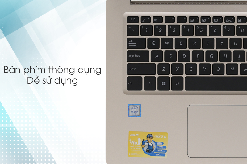 Laptop Asus A510UA i3 8130U - Bàn phím thông dụng, dễ dùng | Thegioididong