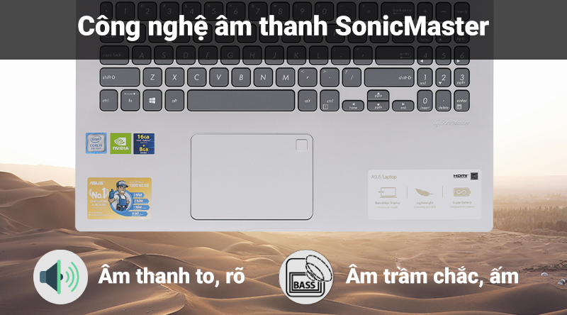 Công nghệ âm thanh SonicMaster Laptop ASUS VivoBook X509FJ i5 (EJ132T)