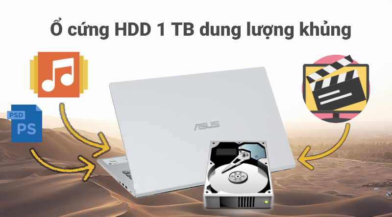 Ổ cứng khủng trên Laptop ASUS VivoBook X509FJ i5 (EJ132T)