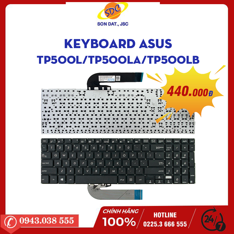 Keyboard Asus TP500L/TP500LA/TP500LB chính hãng, giá tốt tại Sơn Đạt.,JSC