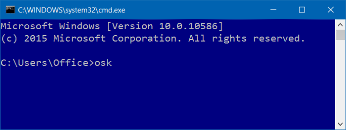 Mở bàn phím ảo thông qua Command Prompt hoặc PowerShell