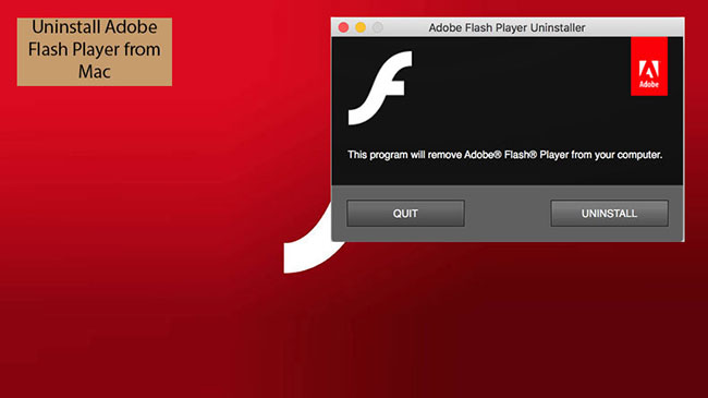 Gỡ cài đặt Flash Player trên máy Mac