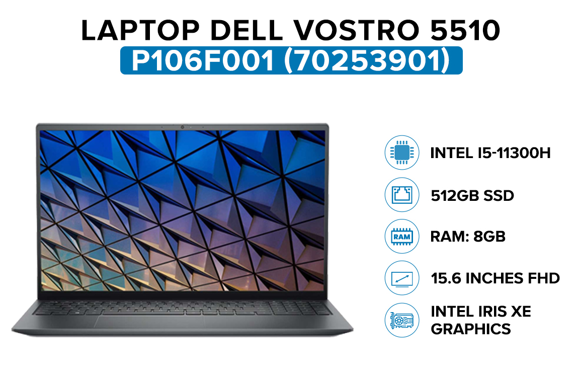 Dell Vostro 5510 (P106F001) chính hãng, giá rẻ Hải Phòng