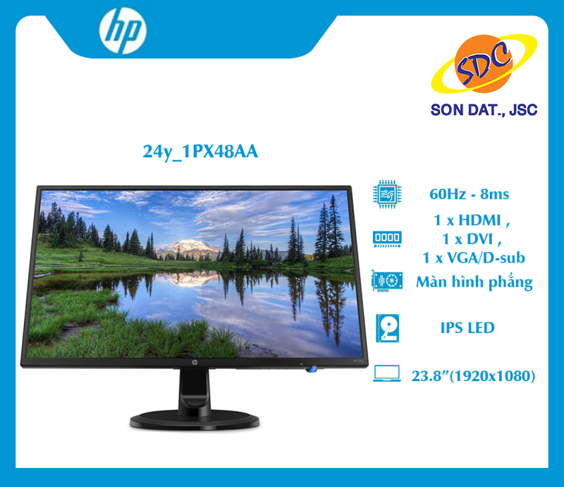 Monitor HP IPS HP 24Y- 1PX48AA giá rẻ, chất lượng tại Sơn Đạt.,JSC