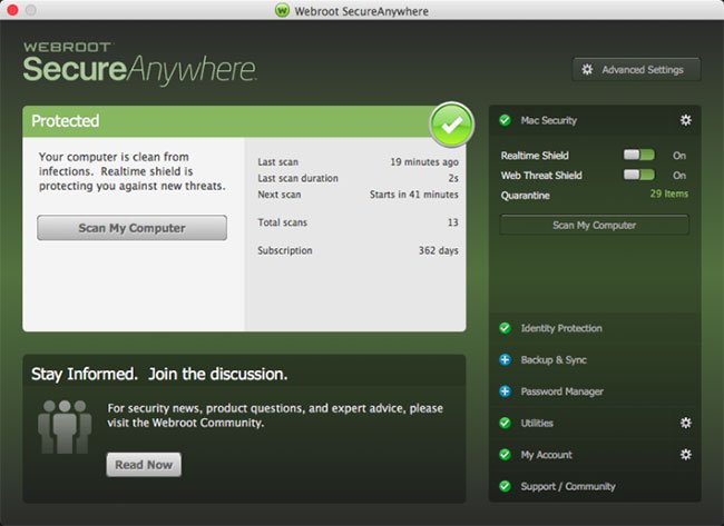 Webroot SecureAnywhere AntiVirus