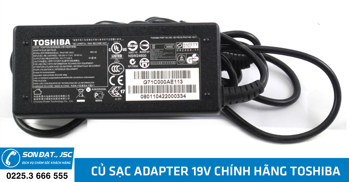 củ sạc 19v chính hãng toshiba