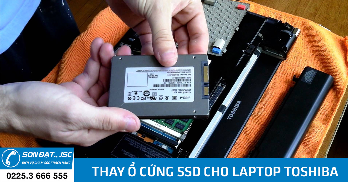 thay ổ cứng sdd cho laptop toshiba