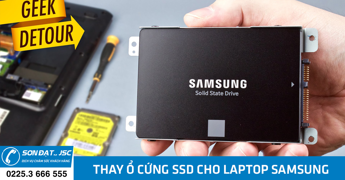 thay ổ cứng sdd cho laptop samsung