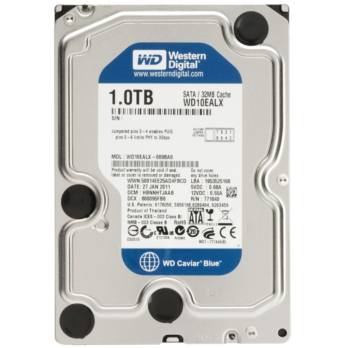 HDD PC 1TB Western Sata hãng