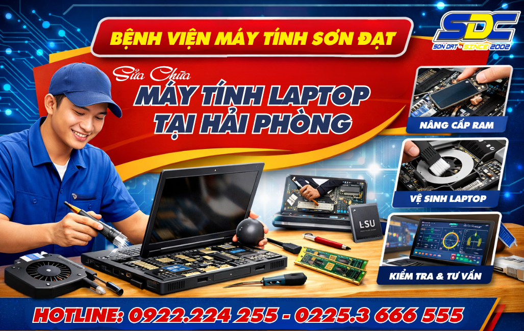 Sửa Chữa Máy Tính, Laptop Tại Hải Phòng – Nhanh, Uy Tín, Giá Tốt 2026