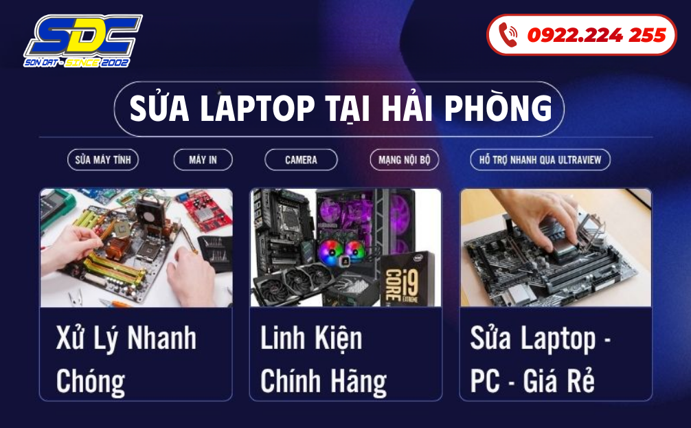 Dịch Vụ Sửa Laptop Tại Hải Phòng – Nhanh Chóng, Uy Tín