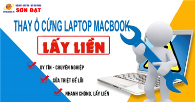 Chuyên thay ổ cứng Laptop, Macbook uy tín, giá tốt số 1 Hải Phòng