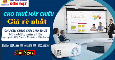 Cho thuê màn chiếu, máy chiếu chính hãng, giá tốt số 1 Hải Phòng