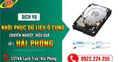 Chuyên khôi phục dữ liệu ổ cứng nhanh chóng, chuyên nghiệp Hải Phòng