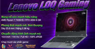 Review Notebook Lenovo LOQ 15ARP9 RTX 3050 – Laptop Gaming Hiệu Năng Mạnh, Màn Hình 144Hz Đáng Mua 2026