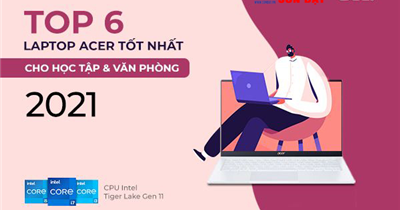 6 Mẫu Laptop Acer Tốt Nhất Cho Học Tập - Văn Phòng 2021