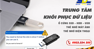 Dịch Vụ Cứu Dữ Liệu Ổ Cứng, USB – An Toàn, Bảo Mật