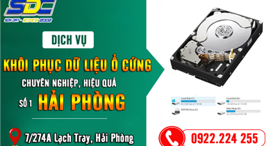 Báo giá khôi phục dữ liệu ổ cứng nhanh chóng, chuyên nghiệp Hải Phòng