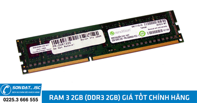 Ram 3 2Gb (DDR3 2GB) giá tốt chính hãng - Máy tính Sơn Đạt