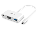 Cáp chuyển USB Type C sang VGA và USB 3.0 Ugreen UG-30376 chính hãng