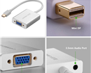 Cable chuyển mini Displayport to VGA + audio chính hãng Ugreen 10437